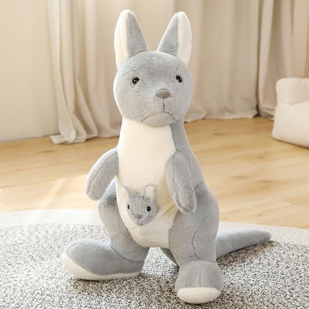Fehyh カンガルー親子 座高120cm<br>グレー